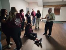 CSI Student Interest Group participants visited the Bay County Sheriffs Office and learned more about the proper use of force on the shooting simulator. 